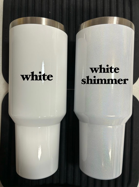 Premium 40 oz White Straight Shimmer Tumbler, TKGC – The Kelly