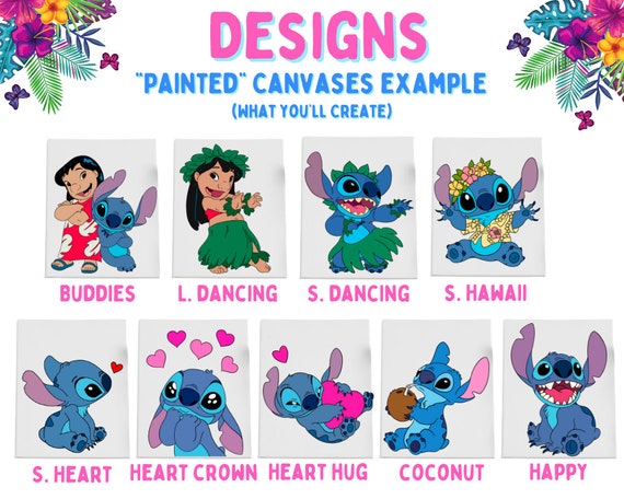 Disney Stich Coloring Paint Set - Disney Lilo and Stitch Movie Kids Art  Set, Includes 6 Acrylic Paint Set, Brush, and 2 Coloring Sheets, Fun  Children