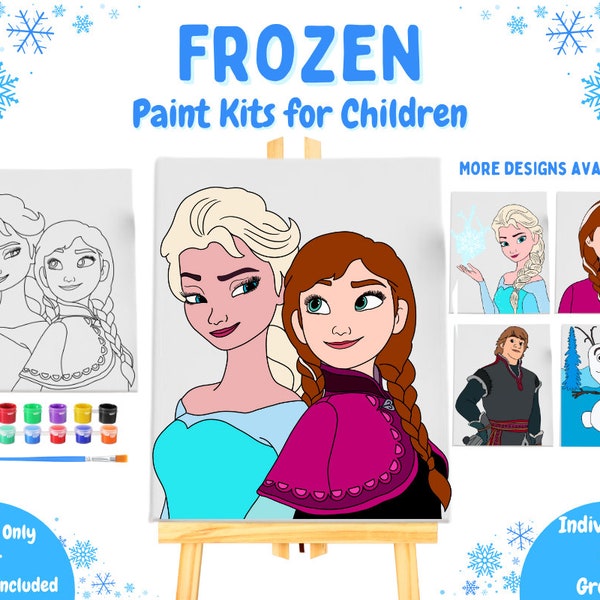 Frozen Paint Kits | Birthday Party Activity | Anna & Elsa | Olaf | Kristoff l  Party Painting Activity | Kids Art Party | Party Favors