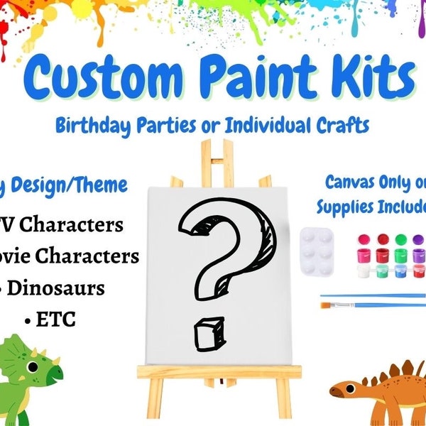 Customized Paint Kits | Birthday Party Paint Kit | Summer Painting Activity for Kids | Individual Painting Activity | Party Favors