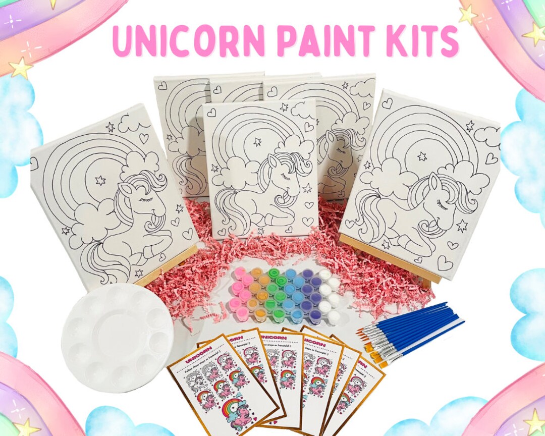 Unicorn Paint Kits | Birthday Party Painting Activity | Kids Art Party ...