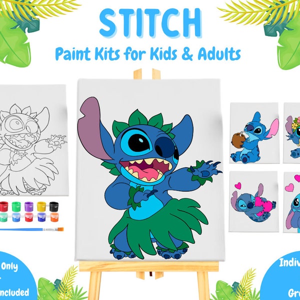 Stitch Paint Kits | Individual/Party Painting Activity | Art Party Paint Kit | Party Favors