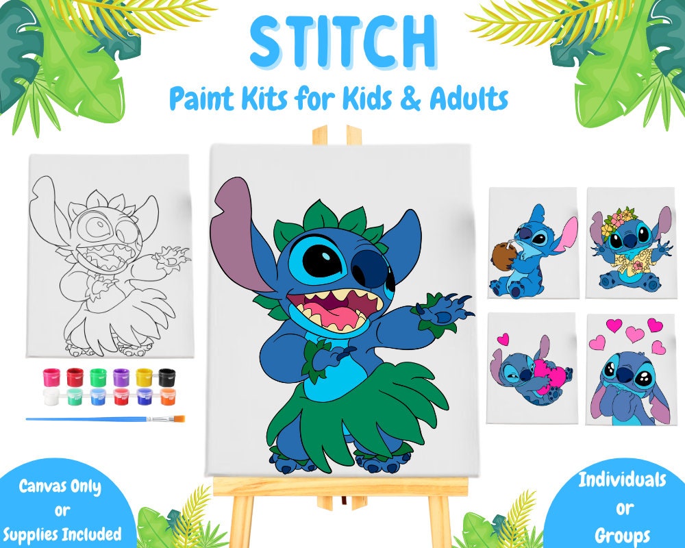 36 Pcs Make Your Own Stitch Stickers DIY Stitch Face Stickers Gift Stitch Party Sticker Games Stitch Birthday Party Favors for Kids Fans Party