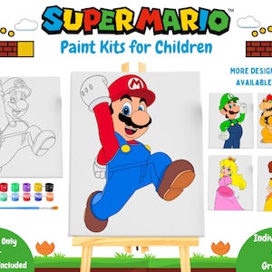 Super Mario Paint Kits Birthday Party Activity Kids Art Party