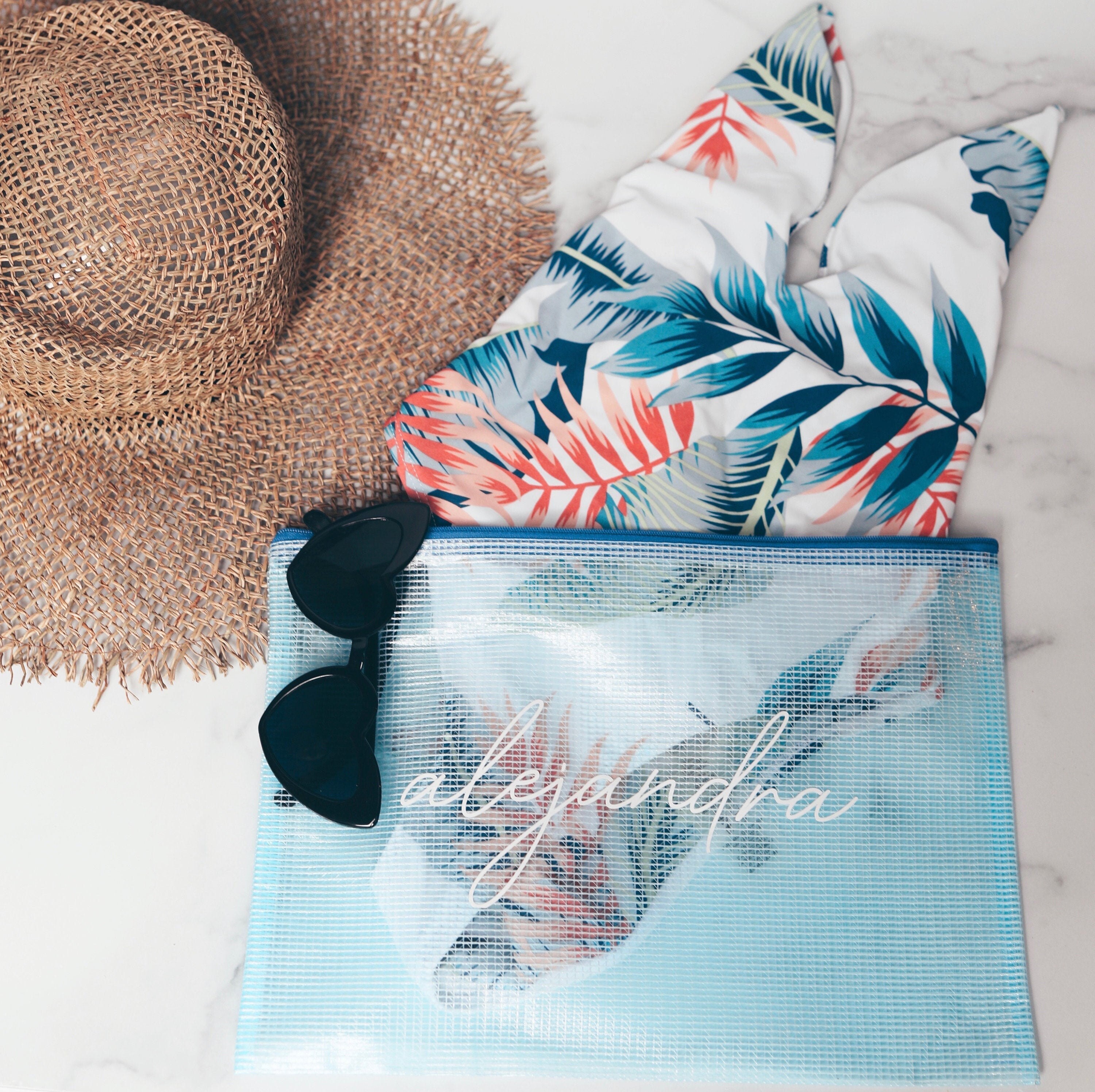 Large Bikini Pouch Personalized Large Bikini Pouch Custom Etsy