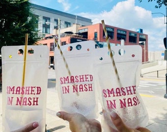Nashlorette CustomDrink Pouches- Nashville CapriSun Pouches -Bachelorette Booze Bag