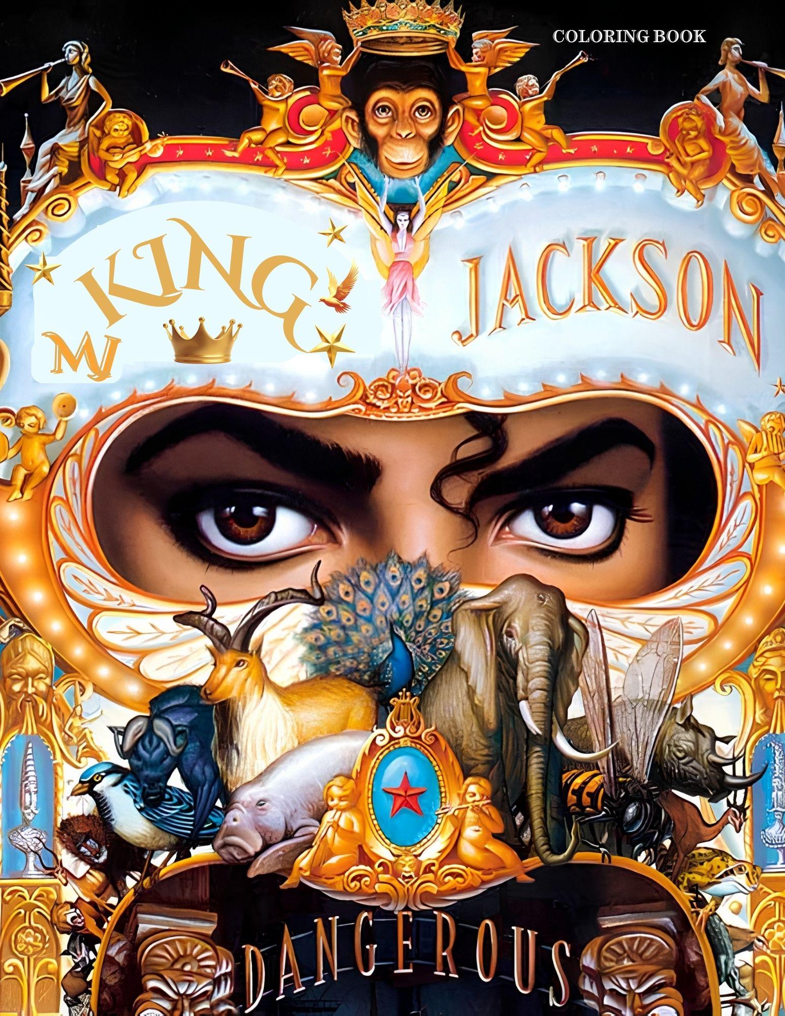 MJ Jackson King of Pop Music Coloring Book - Etsy