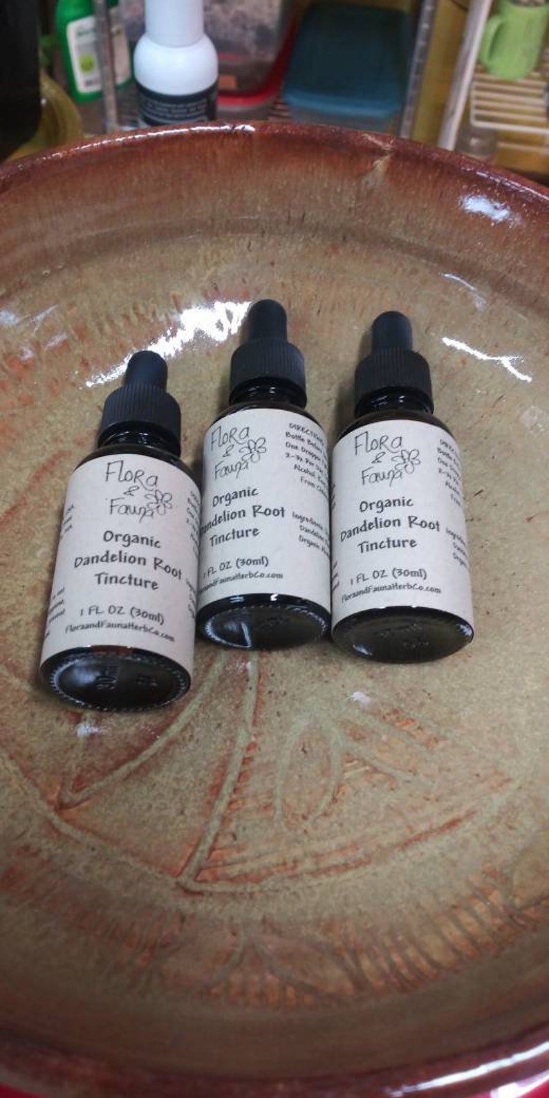 Organic Dandelion Root Tincture Shikimic Acid 1oz/30mL Bottle with Dropper image 2