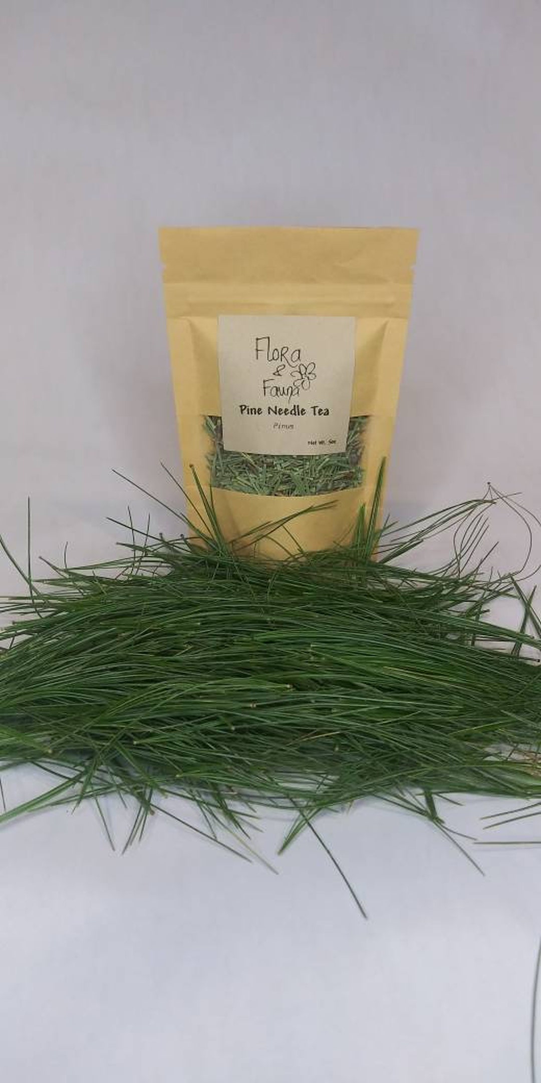 Organic Pine Needle Tea USA GROWN Cut and Sifted Suramin Immunity White