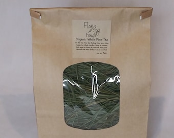 White Pine Tea - Organic Pine Needle Tea - shikimic acid - suramin- vitamin c - Whole dried pine needles for tea - herbal tea - 4 oz