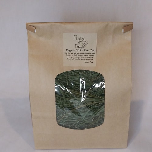 White Pine Tea - Organic Pine Needle Tea - shikimic acid - suramin- vitamin c - Whole dried pine needles for tea - herbal tea - 4 oz