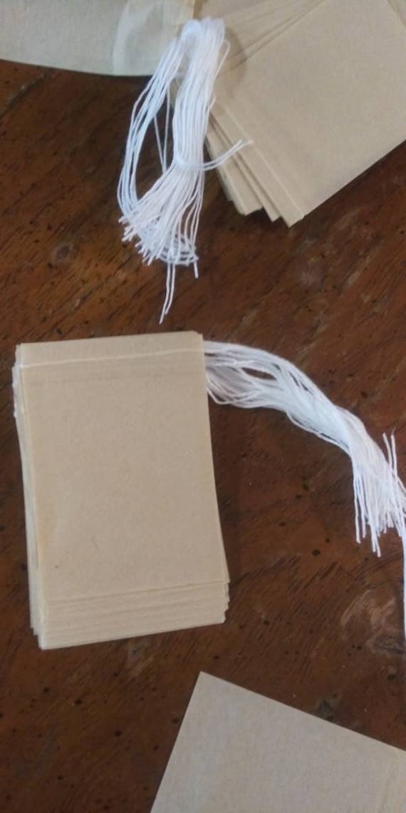 100 Tea Bags Compostable and Unbleached Paper Tea Bags for Etsy