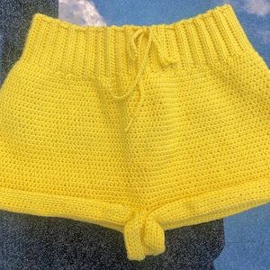 High Waisted Crochet Shorts
