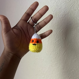 Candy Corn Keychain | Candy Corn crochet Keychain | Amigurumi crochet Candy Corn