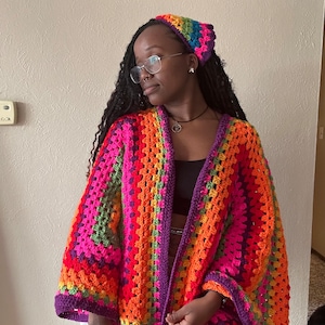 Hexagon Cardigan | Rainbow Cardigan