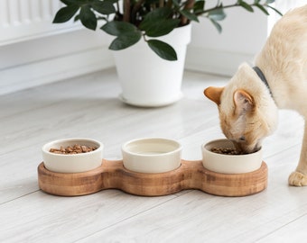 Elevated cat bowls, cat bowls with stand, raised cat bowls, Cat bowls, cat food bowls, kitten bowl, ceramic cat bowls, best cat bowls