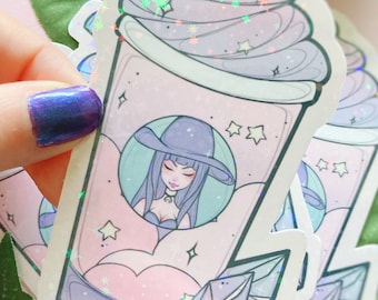 Witchy Coffee Cup Sticker