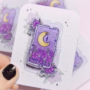 Alfinete de acrílico para cartas de tarô da lua ~ Alfinete Kawaii ~