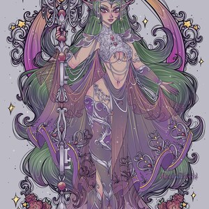 Sailor Guardians Elven Design Fan Art ~Small Prints~ Sailor Pluto