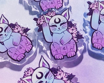 Kawaii Galaxy Cat Acrylic Pin~