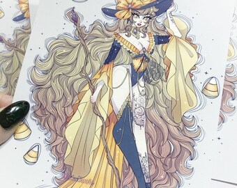 Candy Corn Witch ~Kawaii Print~