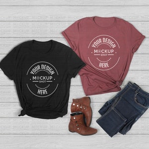 Family Mockup Photo Couples Mockup White Tshirt Mockup Black Muave Bella Canvas 3001 Two Shirts Mockup Men Women mockup Valentines mockup