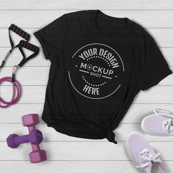 Download Fitness Shirt Mockup Gym Shirt Mockup Black Shirt Mockup Etsy