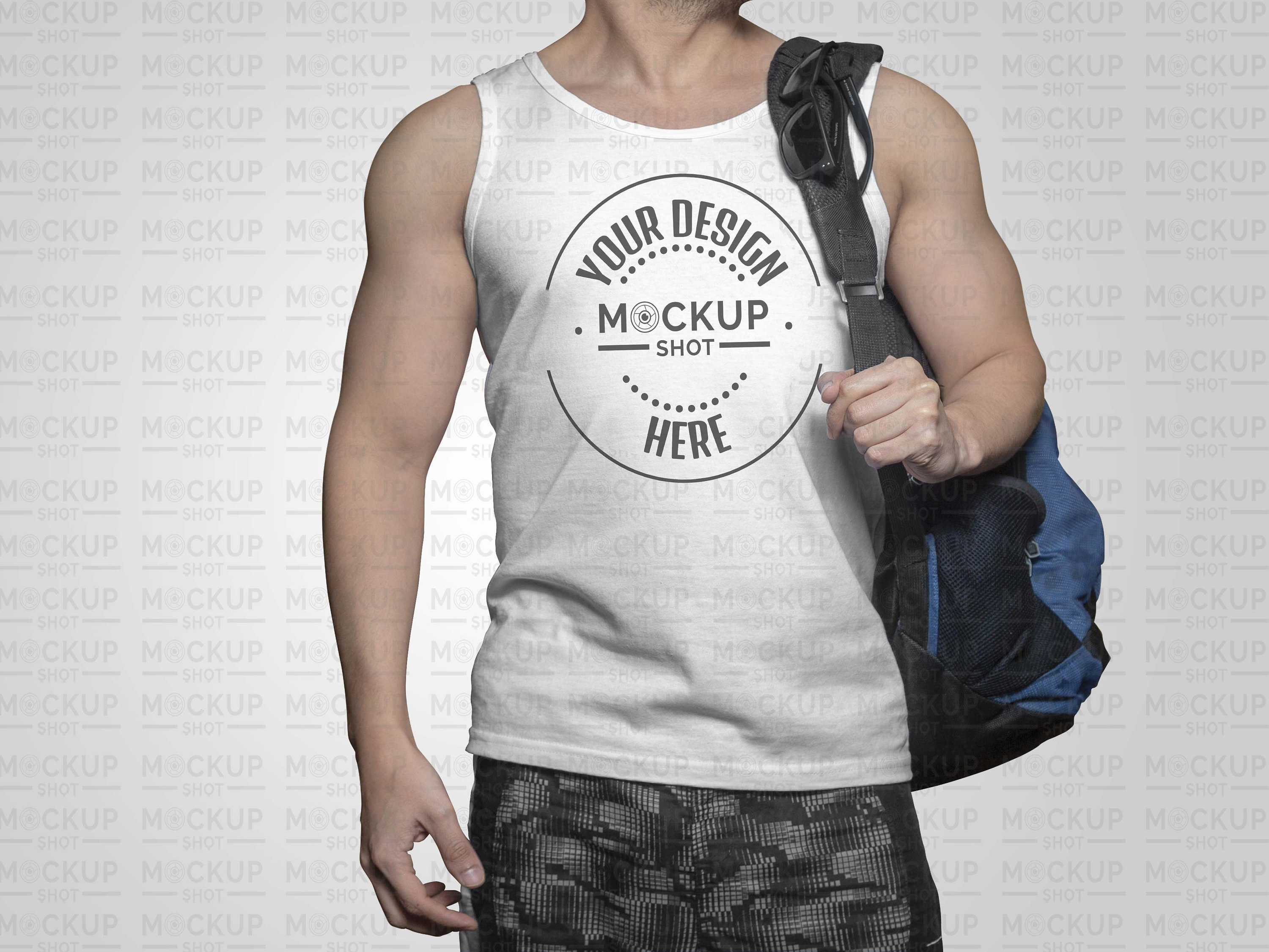 White Tank Top Mockup Man Tank Top Mockup White Bella Etsy