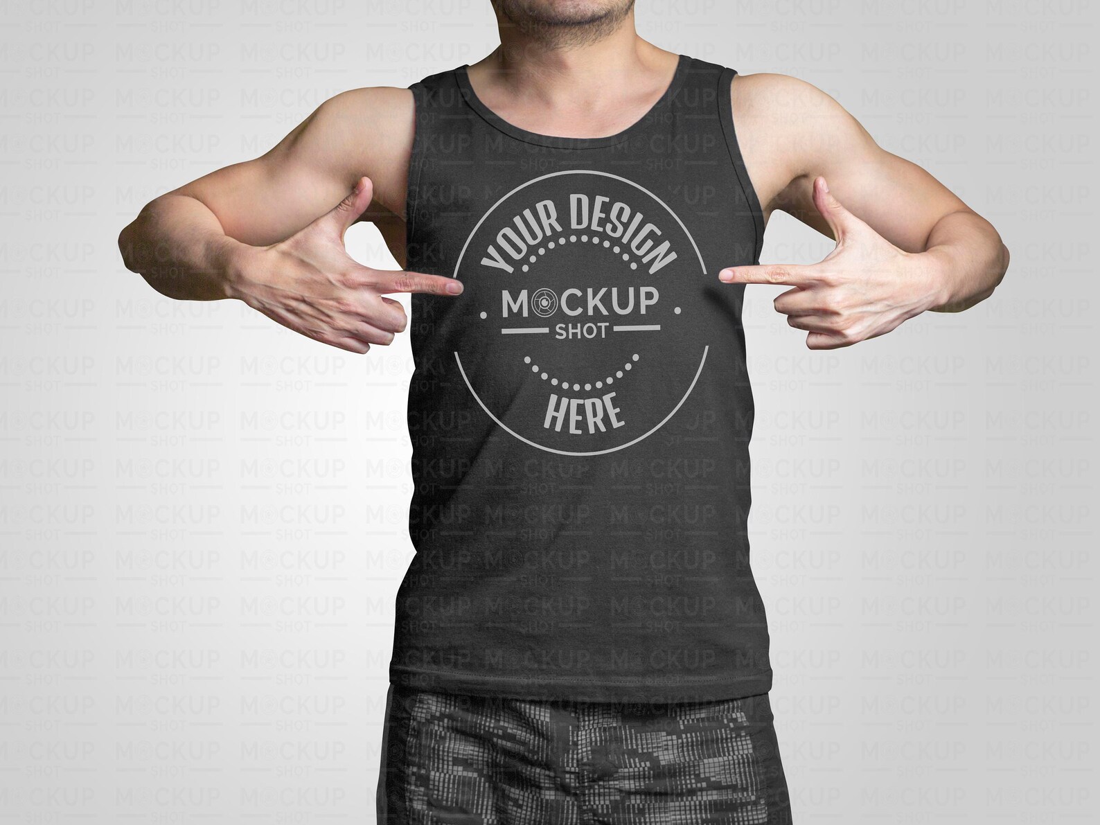 Black Tank Top Mockup Man Tank Top Mockup Black Bella Etsy