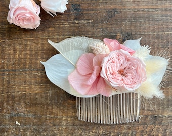 Hair comb Blush Pink