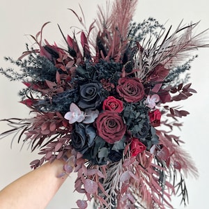 Dark Fantasy Wedding Bouquet Gothic Bridal Flowers Moody Wedding Decor Dark Romance Arrangement Victorian Gothic Flowers Witchy Bride Boho