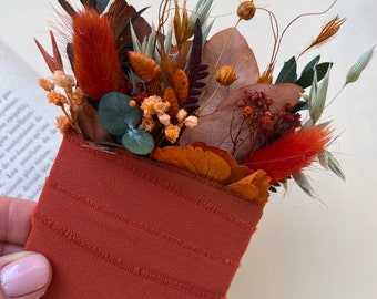 Pocket Boutonniere -  Groom Buttonhole Rust Sage Green
