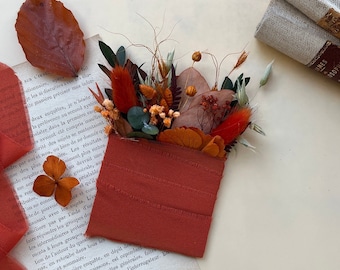 Pocket Boutonniere -  Groom Buttonhole Terracotta