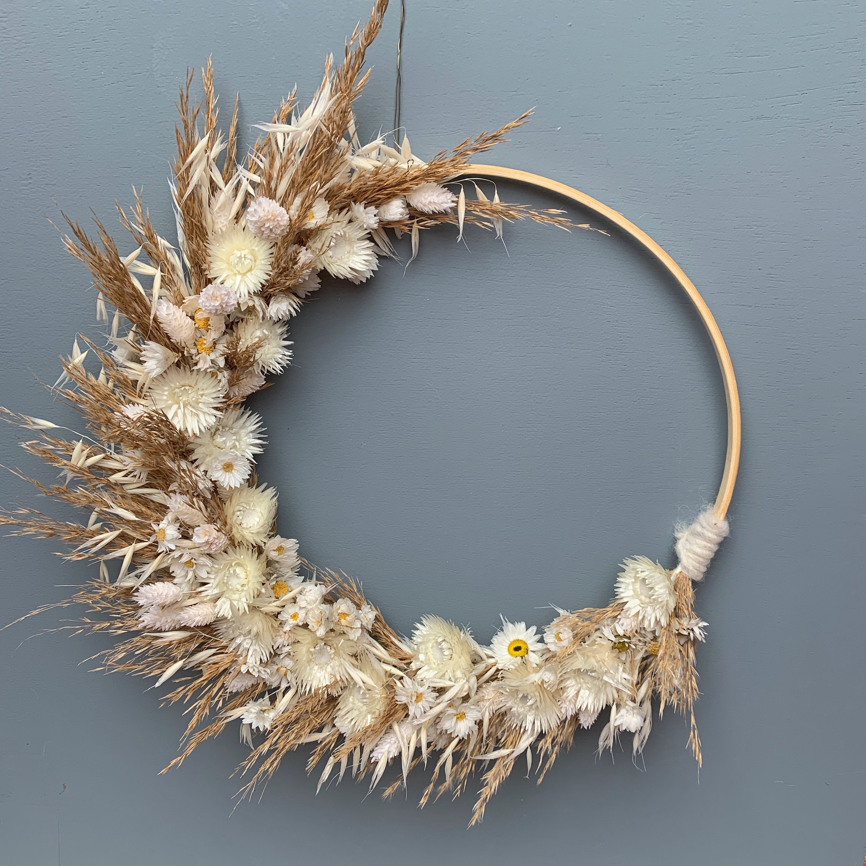 Couronne de Fleur Séchée, Cadeau Élégant Pour Elle