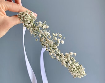 Flower girl crown/ Bridal tiara baby's breath flower