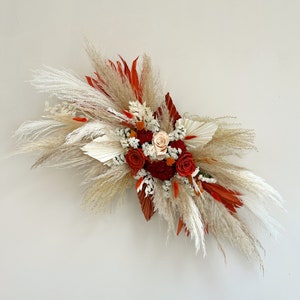 Wedding Flowers Rust Swag Willow Terracotta Wedding Arch Flowers Archway Flower Wedding Central Swag Backdrop Pampas Arch Swag Boho Wedding