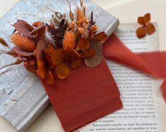 Pocket Boutonniere -  Groom Buttonhole Rust