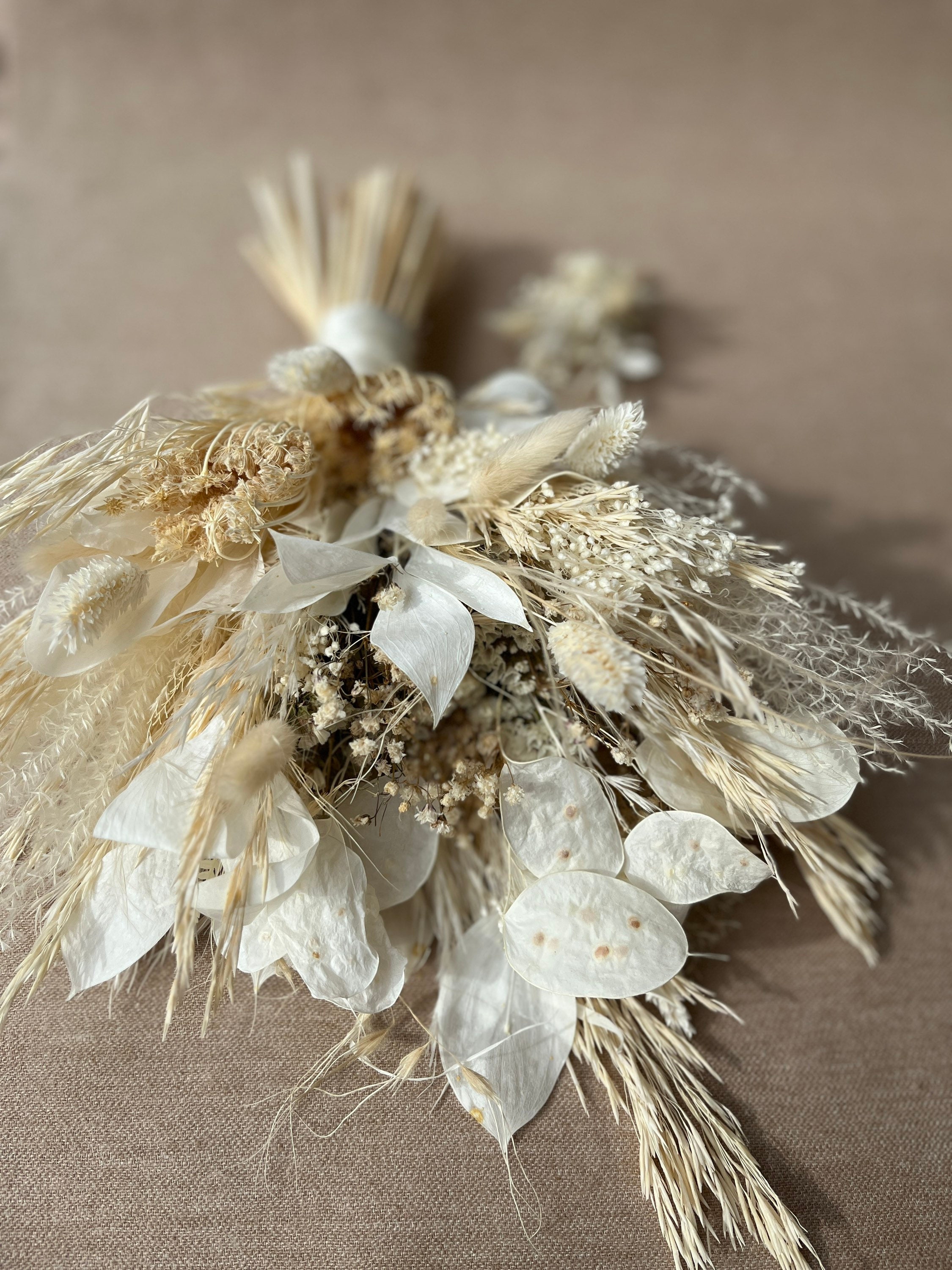 White Boho Dried Flowers Bouquet – Artofflowers