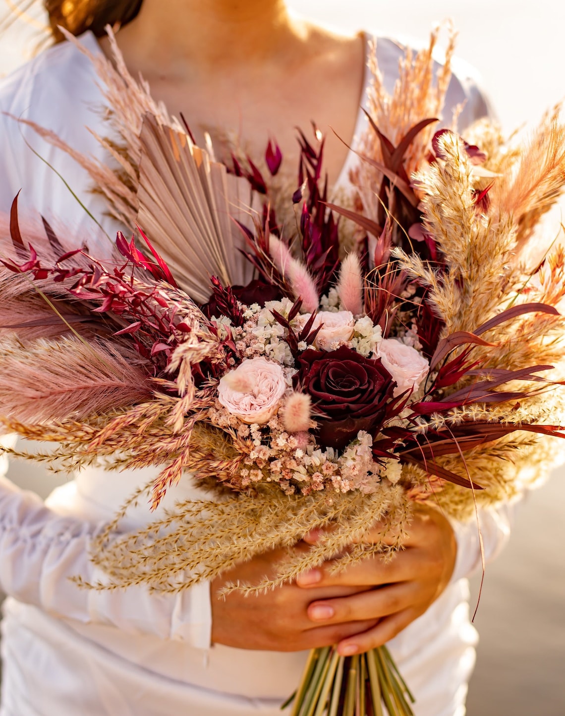 Wedding BouquetCabernet Bridal Burgundy Bridesmaid Wine image 1