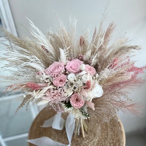 Blush Pink Wedding Bouquet Pink Wedding Bouquet Boho Wedding Bouquet Dusty Pink Bouquet Rose Gold Bouquet Blush Bridesmaid Bouquet Boho Pink