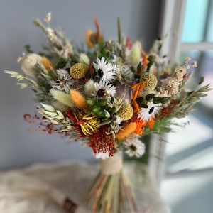 Rustic Wildflower Dried Bouquet for Rustic Bride Wedding Affordable Flowers Summer Bouquet Bridesmaid Rustic Dried Flowers Field Bouquet
