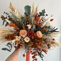 Rust Terracotta Sage Green Dried Flower Bouquet Pampas Grass Wedding Bouquet Fall Wedding Boho Bride Bouquet for Bride Flowers Wedding Boho product logo