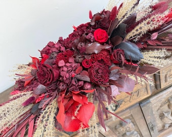 Flower Centrepiece - Burgundy Sweet Heart Table Top