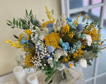 Rustic Wildflower Dried Bouquet for Rustic Bride Wedding Affordable Flowers Summer Bouquet Bridesmaid Rustic Dried Flowers Field Bouquet