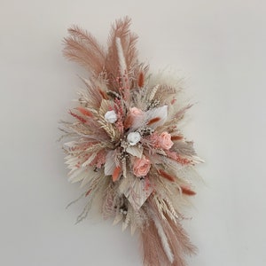 Wedding Flowers Blush Swag Willow Peach Wedding Arch Flowers Archway Flower Wedding Central Swag Backdrop Pampas Arch Swag Boho Wedding Boho
