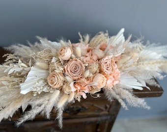 Centrepiece for Sweetheart Table Flowers for Wedding Table Decor Sweetheart Swag Dried Flowers Table Centrepiece Wedding Faux Flowers Boho