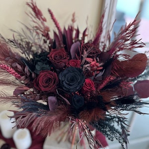 Burgundy Black Bouquet Moody Wedding Flowers Gothic Bride Bouquet Black Wedding Theme Flowers Witchy Wedding Bouquet Gothic Wedding Bouquet