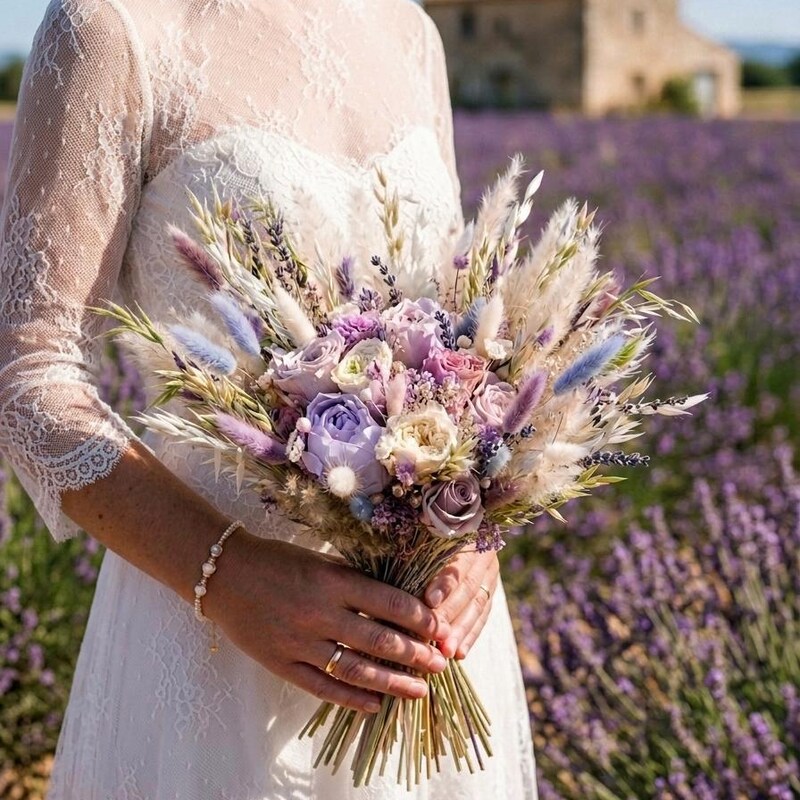 Lavender Bridal Bouquet - Etsy UK