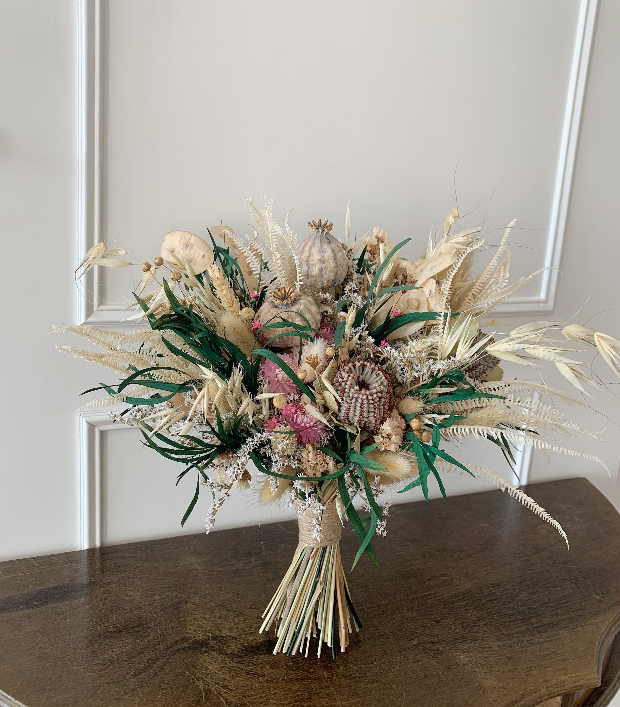 Rustic Wildflower Dried Bouquet for Rustic Bride Wedding Affordable Flowers Wedding Bouquet Bridesmaid Rustic Dried Flowers Field Bouquet