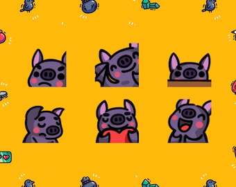 Cute Bat Emotes for Twitch, YouTube, Discord (Digital Download)